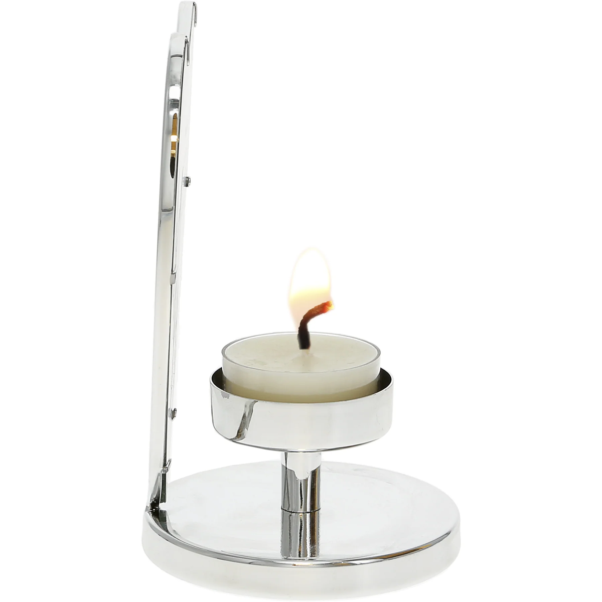 CARDINALS APPEAR 5" GLASS HEART TEA LIGHT HOLDER