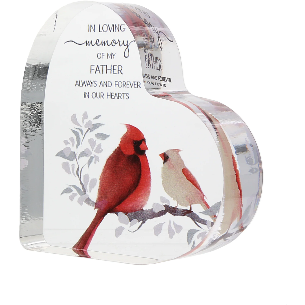 FATHER 3.5" ACRYLIC HEART PLAQUE