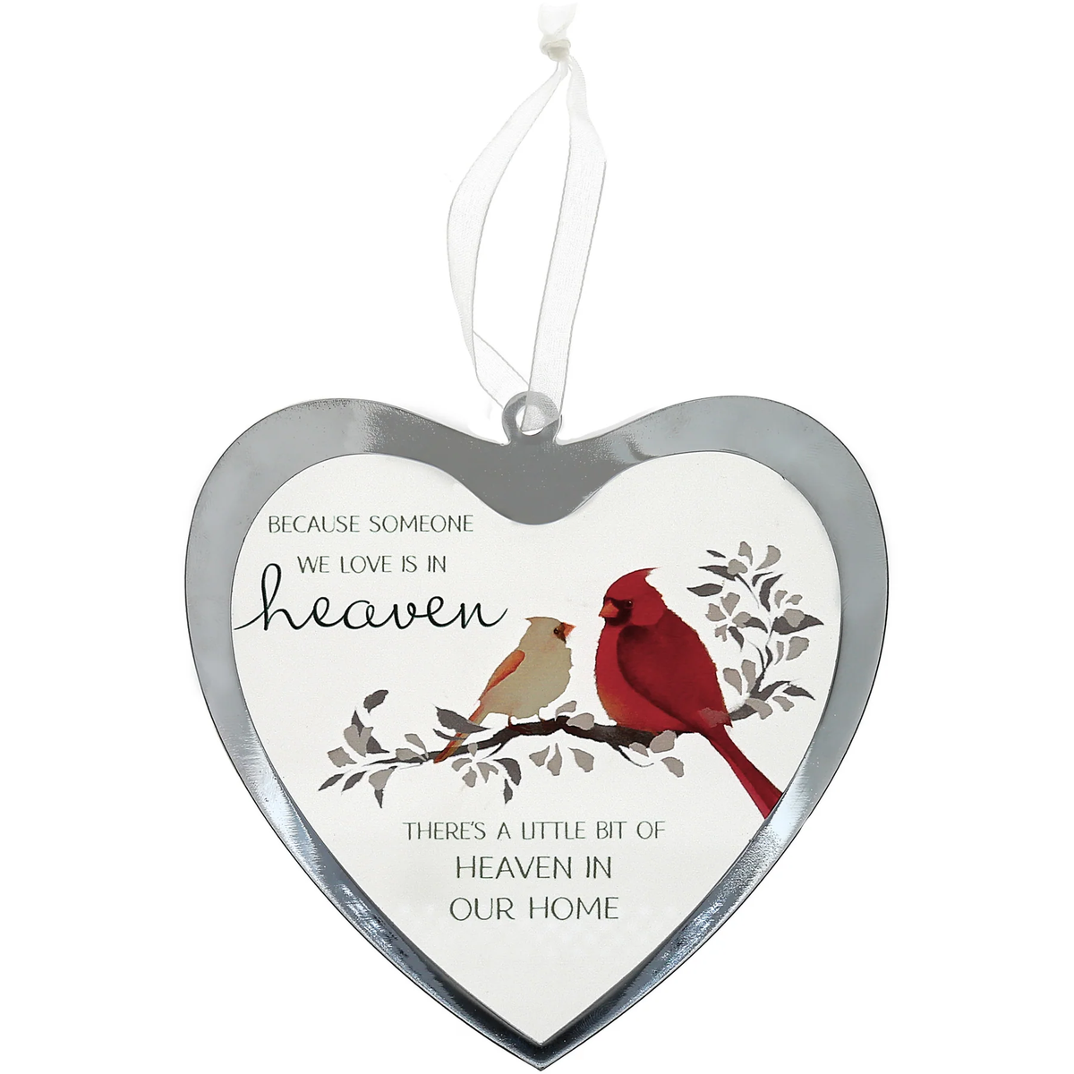 HEAVEN IN OUR HOME 4.75" MIRRORED GLASS ORNAMENT