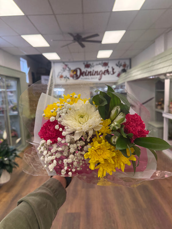 Seasonal Mix Wrapped Bouquet