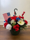 Star-Spangled Tribute Hanging Basket