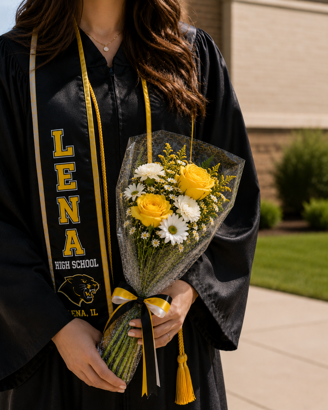 Graduation Wrapped Presentation Bouquets