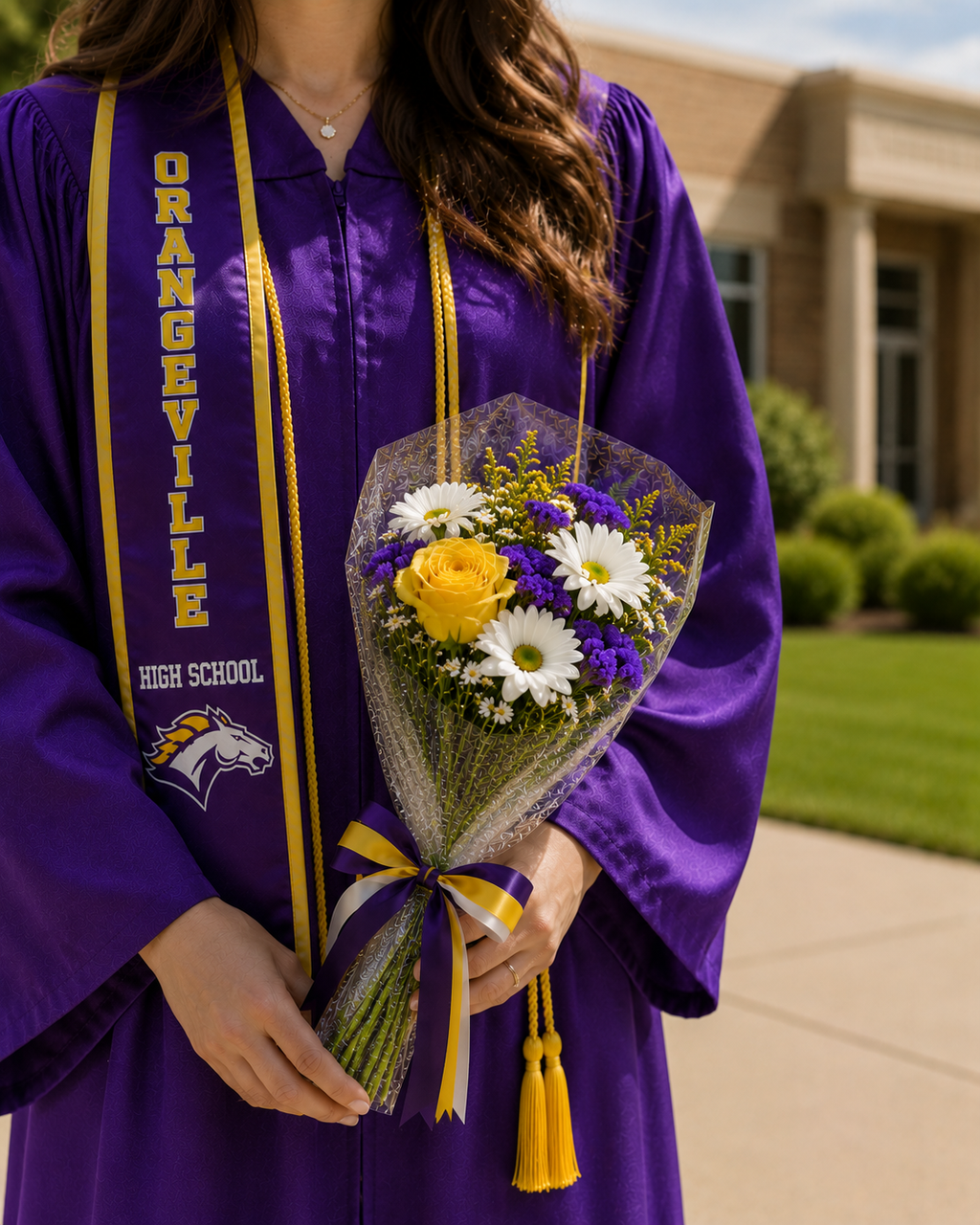 Graduation Wrapped Presentation Bouquets
