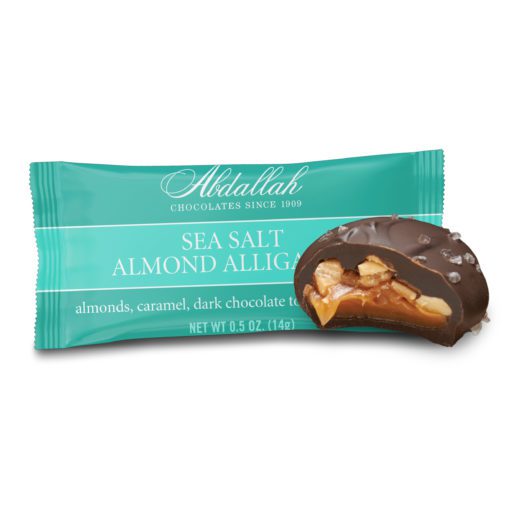 Sea Salt Almond Alligator Dark Chocolate Single
