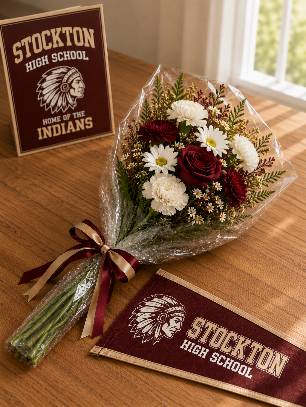 Graduation Wrapped Presentation Bouquets